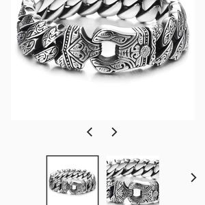 Stainless Steel Cuban Link
Bracelet for Men, Masculine Style Intricate Engraving